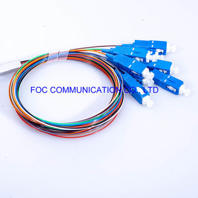 Bộ chia PLC cáp quang Mini Tube 1 × 8 với đầu nối SC / UPC G.657A cho FTTX