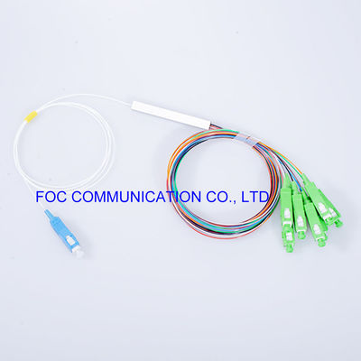 Bộ chia PLC cáp quang mạng viễn thông 1 x 8 với đầu nối SC / APC Loại ống nhỏ