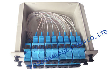 SC / UPC cáp quang splitter viễn thông Cassette Box Loại / Rack Mount quang splitter