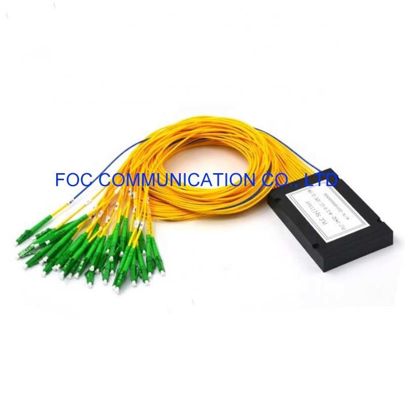 Bộ chia PLC sợi quang 2 × 64 Mô-đun ABS LC / APC Thiết kế nhỏ gọn cho mạng quang thụ động
