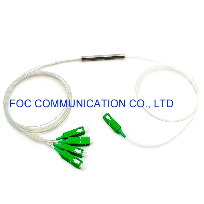 Bộ chia PLC cáp quang Mini Tube 1 × 4 với đầu nối SC / APC